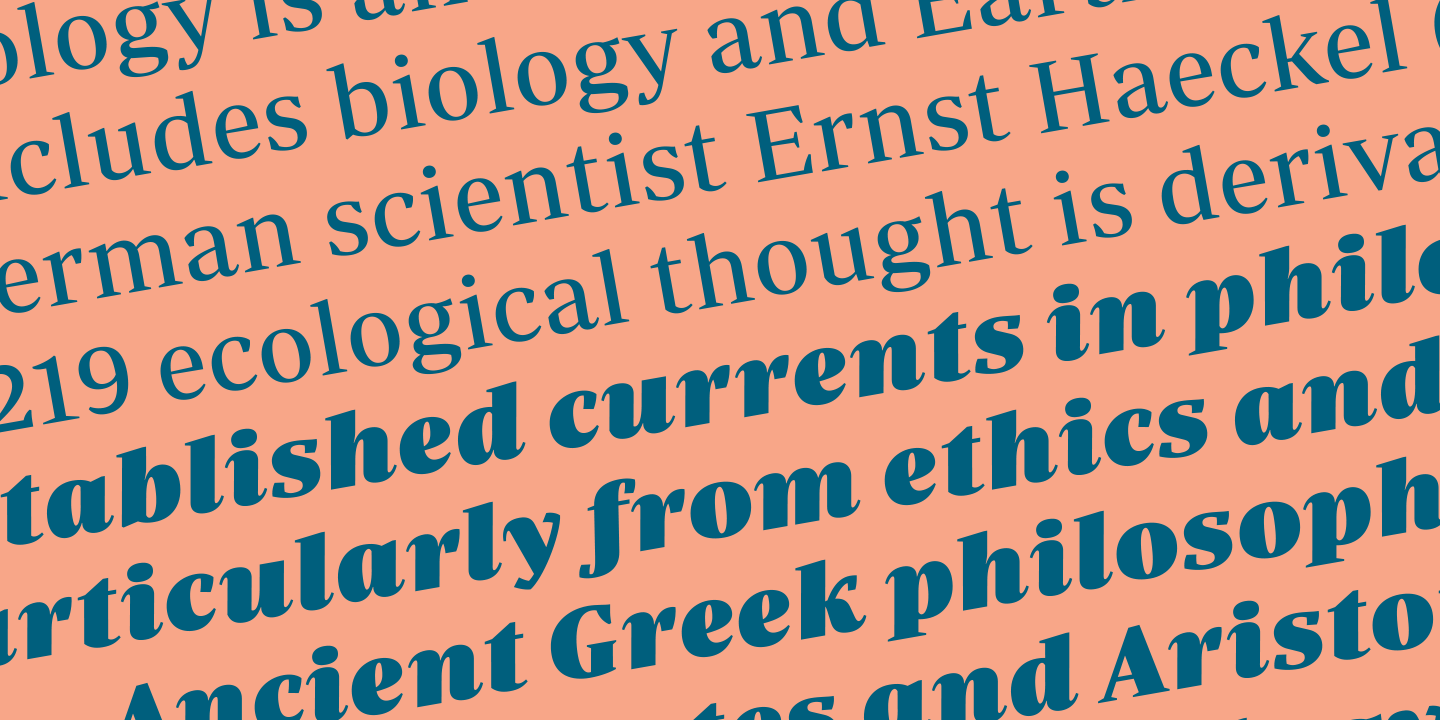 Beispiel einer Periodico Display SemiBold Italic-Schriftart